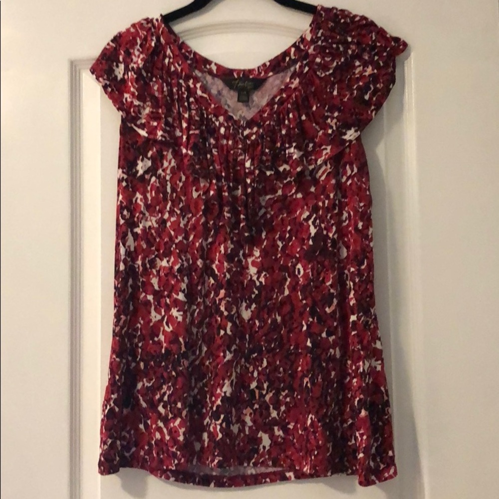 Thalia Sodi Ruffle Neck Shell